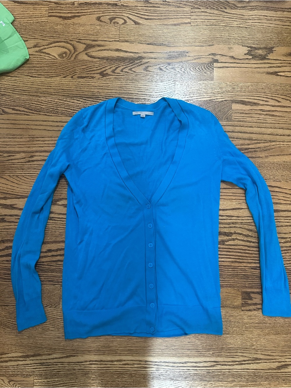 GAP Blue V-Neck Button Cardigan Sweater